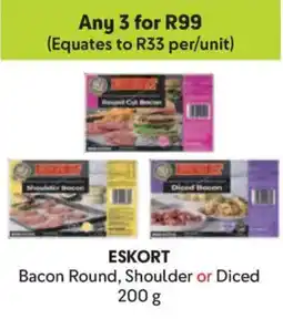 Makro Eskort Bacon Round, Shoulder or Diced offer