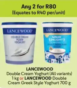 Makro Lancewood Double Cream Yoghurt or Lancewood Double Cream Greek Style Yoghurt offer