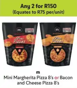 Makro m Mini Margherita Pizza or Bacon and Cheese Pizza offer