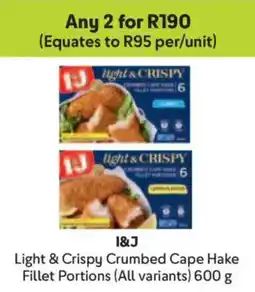 Makro I&J Light & Crispy Crumbed Cape Hake Fillet Portions offer
