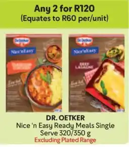Makro Dr. Oetker Nice 'n Easy Ready Meals Single Serve offer