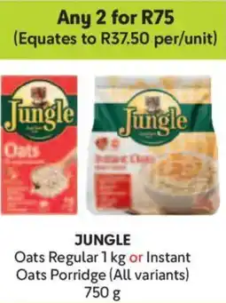 Makro Jungle Oats Regular or Instant Oats Porridge offer