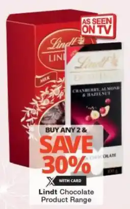 Checkers Lindt Chocolate Product Range offer