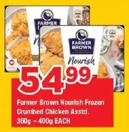 OK Grocer Farmer Brown Nourish Frozen Crumbed Chicken offer