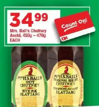 OK Grocer Mrs. Ball's Chutney offer