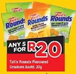 OK Grocer Tait's Rounds Flavoured Crackers offer