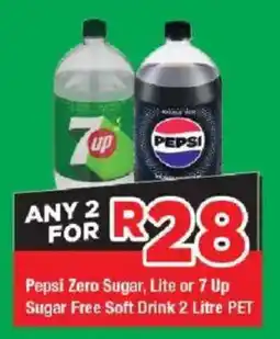 OK Grocer Pepsi Zero Sugar, Lite or 7 Up Sugar Free Soft Drink offer