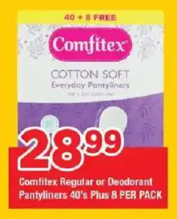 OK Grocer Comfitex Regular or Deodorant Pantyliners offer