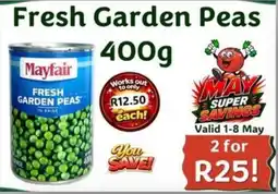Foodeez Mayfair Fresh Garden Peas offer