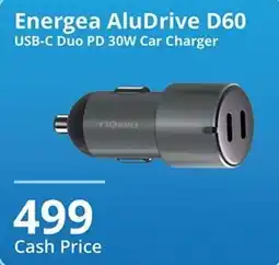 Cellucity Energea AluDrive D60 USB-C Duo PD 30W Car Charger offer