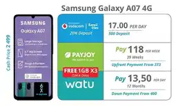 Cellucity Samsung Galaxy A07 4G offer