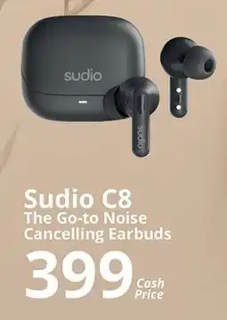 Cellucity Sudio C8 The Go-to Noise Cancelling Earbuds offer