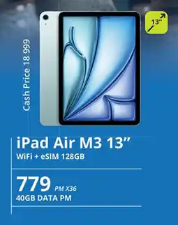 Cellucity iPad Air M3 13" WiFi + eSIM 128GB offer
