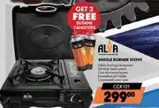Midas Alva Single Burner Stove With 2 Free Butane Canisters CCR101 offer
