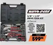 Midas Autogear 3/8 + 14 Drive Tool Kit (40 Piece Set) TK40PC offer