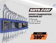 Midas Autogear Offset Combination Spanner Set (12 Piece) SCS12CV offer