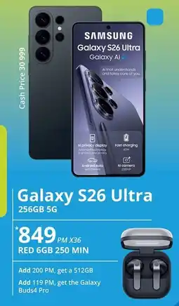 Cellucity Samsung Galaxy S26 Ultra 256GB 5G offer