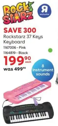 ToysRUs Rockstarz 37 Keys Keyboard offer