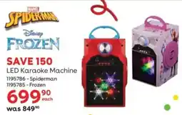 ToysRUs Spiderman or Frozen LED Karaoke Machine offer