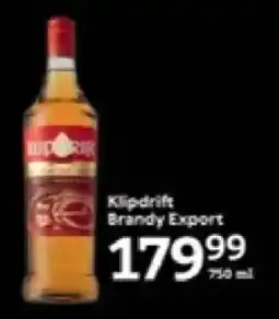 Oxford Freshmarket Klipdrift Brandy Export offer