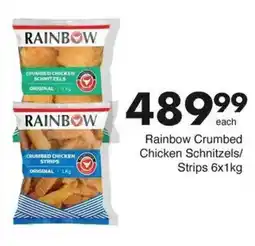 Save Rainbow Crumbed Chicken Schnitzels/ Strips offer