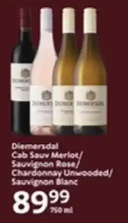 Oxford Freshmarket Diemersdal Cab Sauv Merlot/ Sauvignon Rose/ Chardonnay Unwooded/ Sauvignon Blanc offer