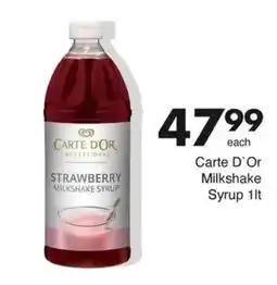 Save Carte D'Or Milkshake Syrup offer