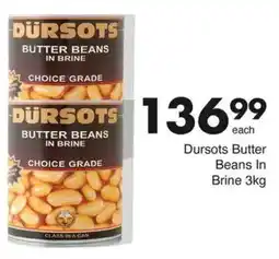 Save Dursots Butter Beans In Brine offer