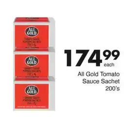 Save All Gold Tomato Sauce Sachet offer