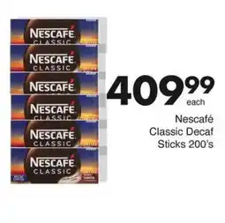 Save Nescafé Classic Decaf Sticks offer