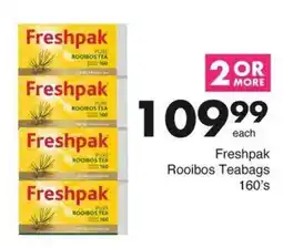 Save Freshpak Rooibos Teabags offer