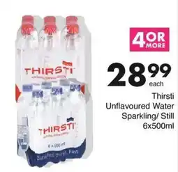 Save Thirsti Unflavoured Water Sparkling/ Still offer