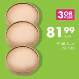 Save Kraft Tubs Lids offer