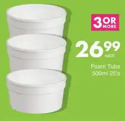 Save Foam Tubs offer