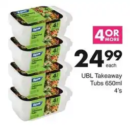 Save UBL Takeaway Tubs offer