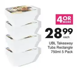 Save UBL Takeaway Tubs Rectangle offer