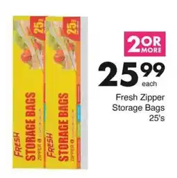 Save Fresh Zipper Storage Bags offer