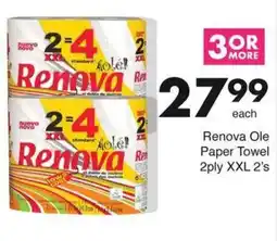 Save Renova Ole Paper Towel 2ply XXL offer