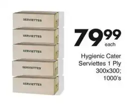 Save Hygienic Cater Serviettes 1 Ply offer