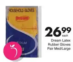 Save Dream Latex Rubber Gloves Pair Med/ Large offer