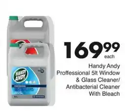 Save Handy Andy Proffessional Window & Glass Cleaner/ Antibacterial Cleaner With Bleach offer