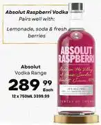 Liquor Junction Absolut Vodka Range-750ml offer