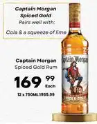 Liquor Junction Captain Morgan Spiced Gold Rum-750ml offer
