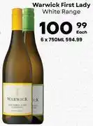 Liquor Junction Warwick First Lady White Range-750ml offer