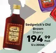 Liquor Junction Sedgwick's Old Brown Sherry-12 x 200ml offer