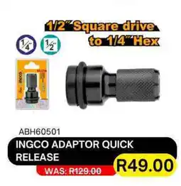 Legacy Industrial Supplies Ingco adaptor quick release offer