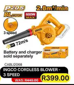 Legacy Industrial Supplies Ingco cordless blower 3 speed offer