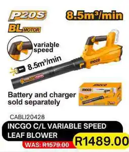 Legacy Industrial Supplies Incgo cordless variable speed leaf blower offer