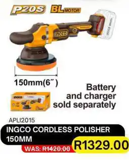 Legacy Industrial Supplies Ingco cordless polisher 150mm offer