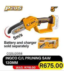 Legacy Industrial Supplies Ingco cordless pruning saw offer